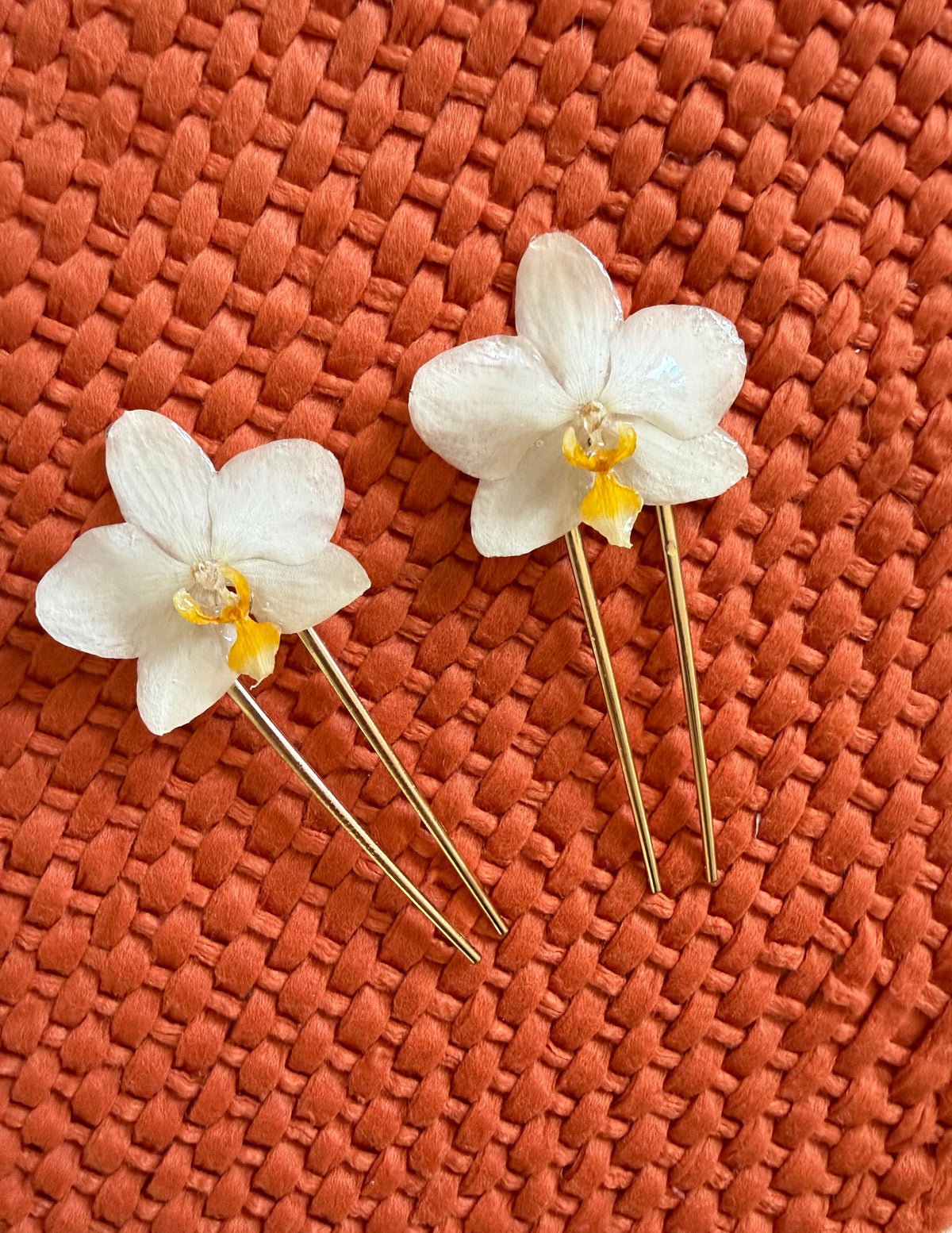 Preserved Orchid Hairpin, Bridal Hairpins, Real Orchid Hair Clips