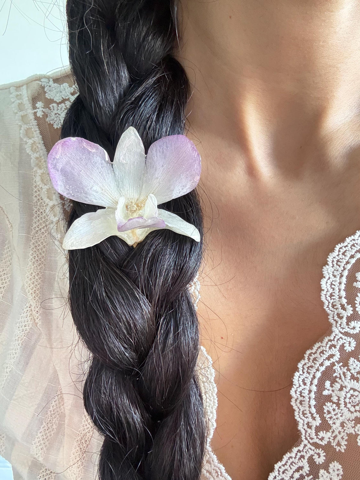Preserved Orchid Hairpin, Bridal Hairpins, Real Orchid Hair Clips