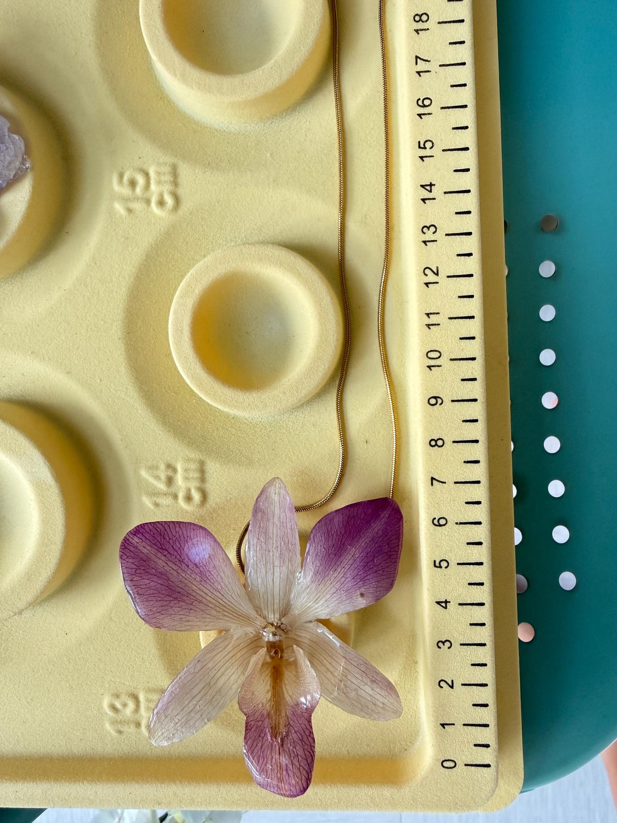 Real Orchid Statement Necklace – Preserved Orchid Flower Pendant | Nature-Inspired Botanical Jewellery